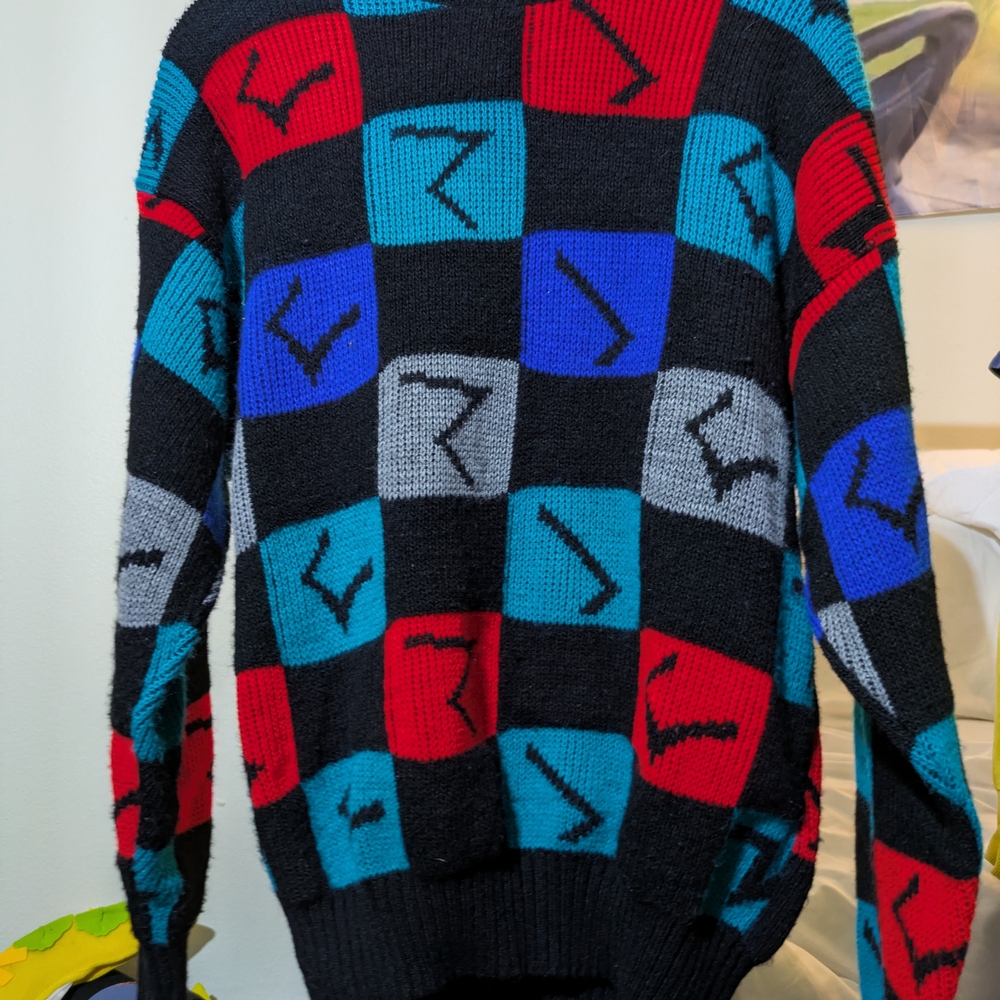 Colorful Geometric Pattern Sweater